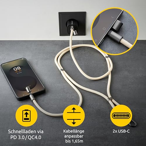 INTENSO Lanière de chargement pour téléphone portable beige