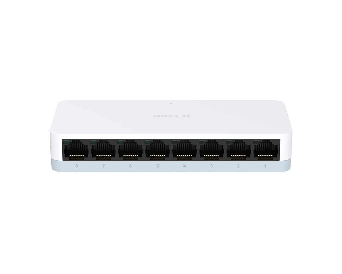 D-LINK 8 ports 10/100 Mbps - Plastique - Conception économe en énergie et silencieuse