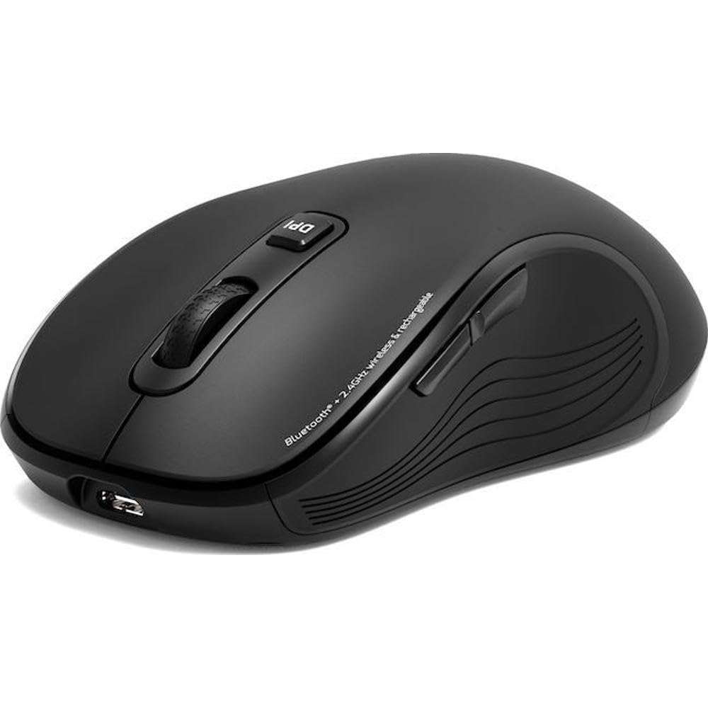 PORT DESIGNS Bluetooth + 2.4GHz wireless and rechargeable Ergo Soft mouse with inclined design for natural hand position