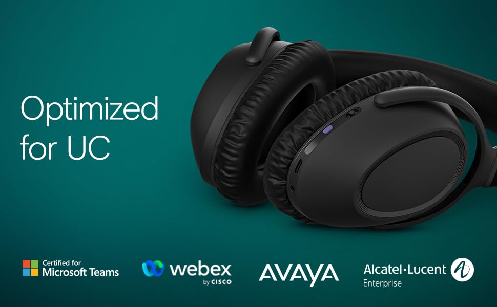 EPOS ADAPT 661 over ear bluetooth stereo headset with ANC incl. USB-C dongle and case certified for Microsoft teams