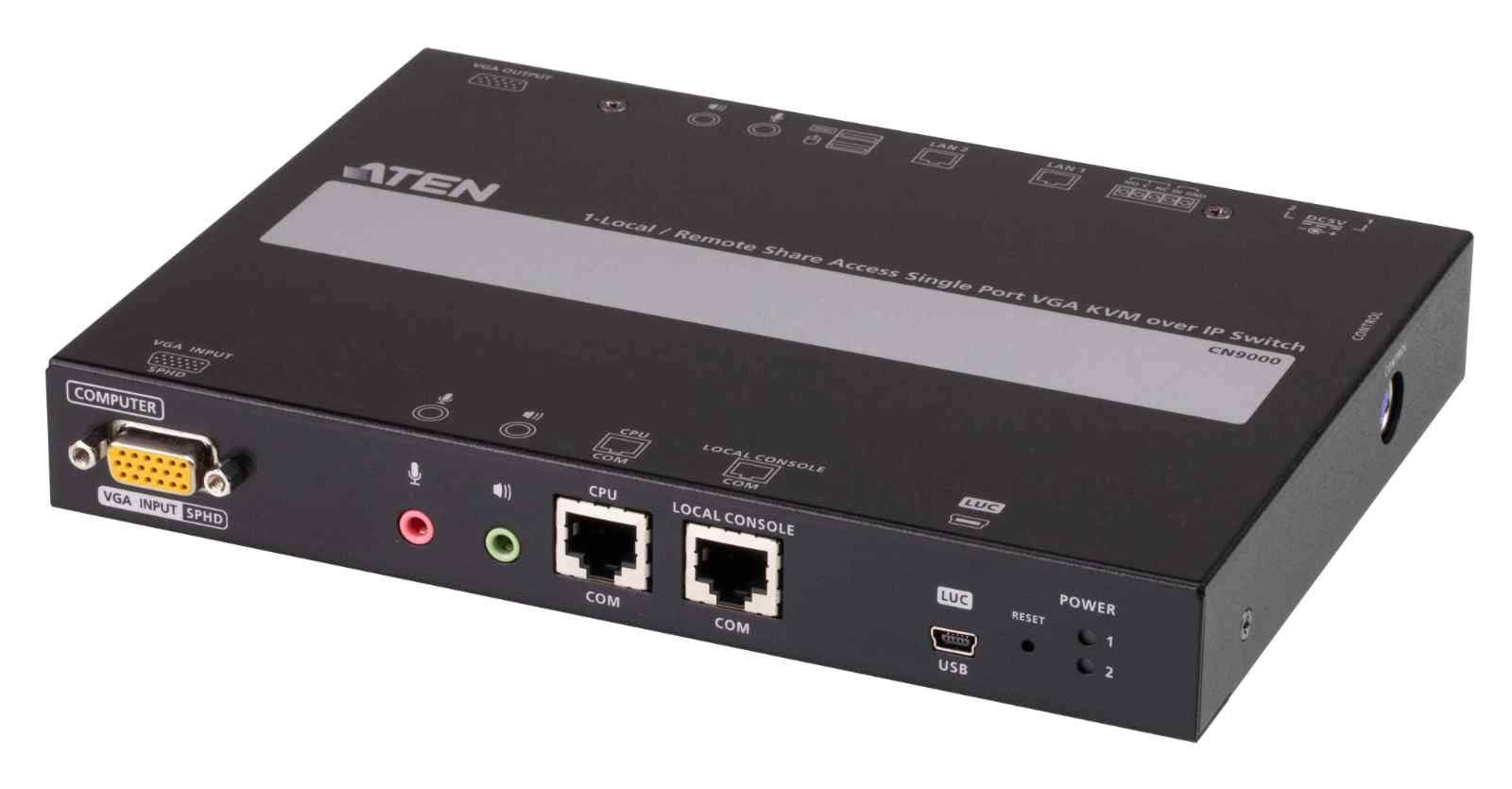 ATEN CN9000-AT-G commutateur écran, clavier et souris Noir