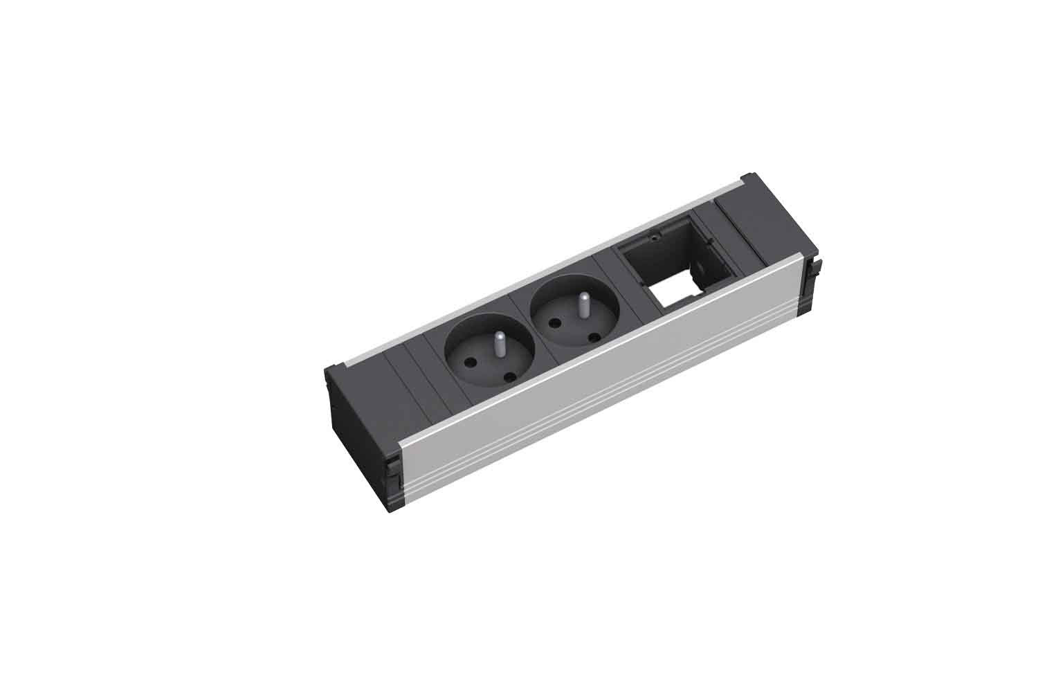 BACHMANN Multiprise CONI pour cadre 2 prises + 1 emplacement