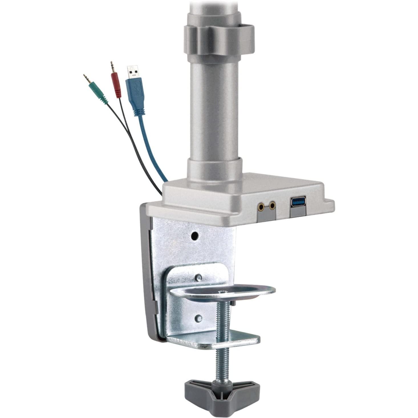 EATON TRIPPLITE Dual-Display Flex-Arm Mount for 13p to 34p Monitors - Clamp or Grommet USB Audio Ports