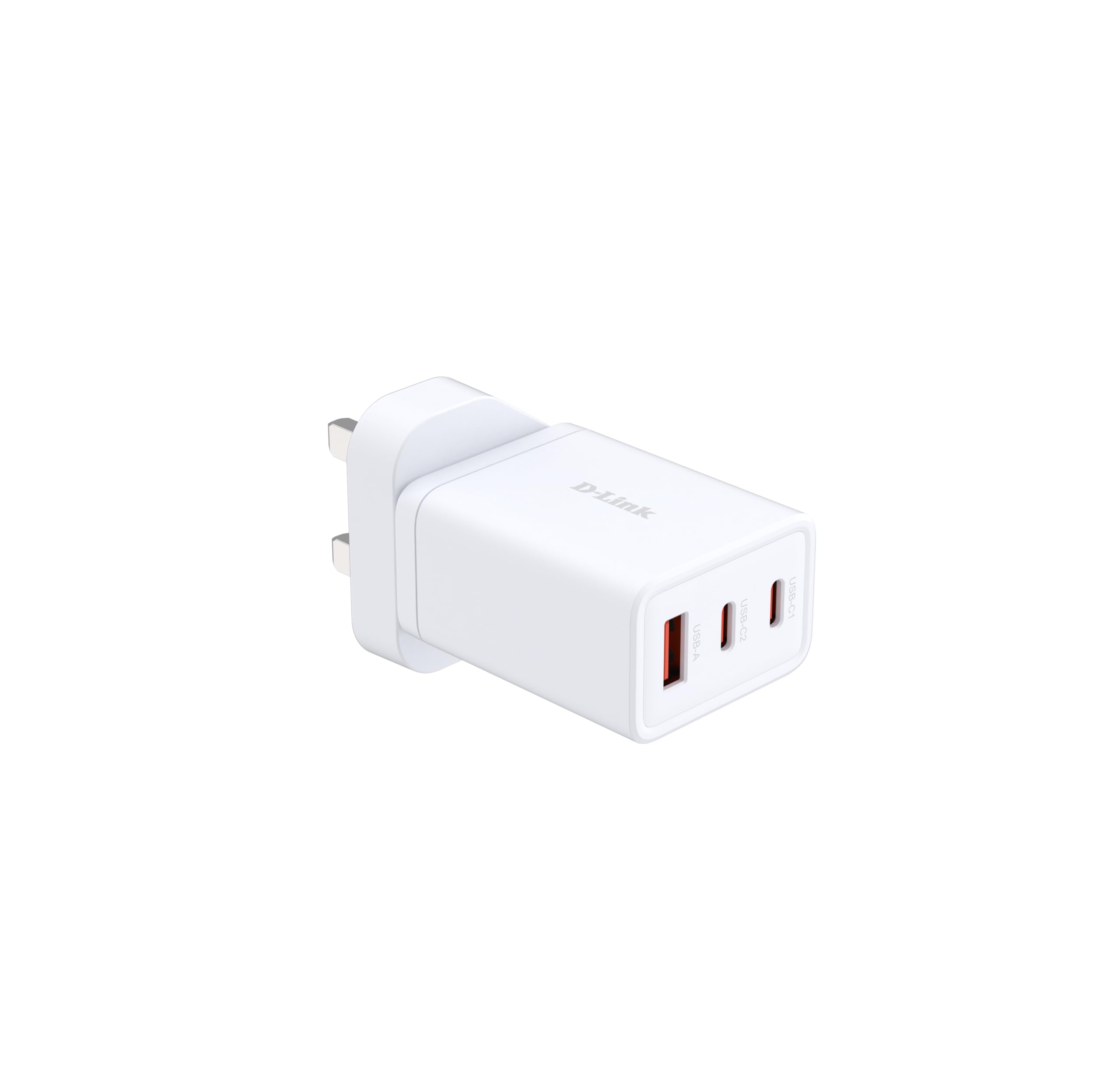 D-LINK 65W GaN Charger 2 USB-C ports 1 USB-A port Simultaneous Charging of 3 devices Fast charging
