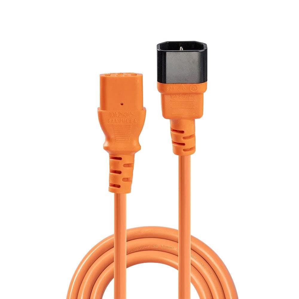 LINDY 2m IEC Extension Lead Orange