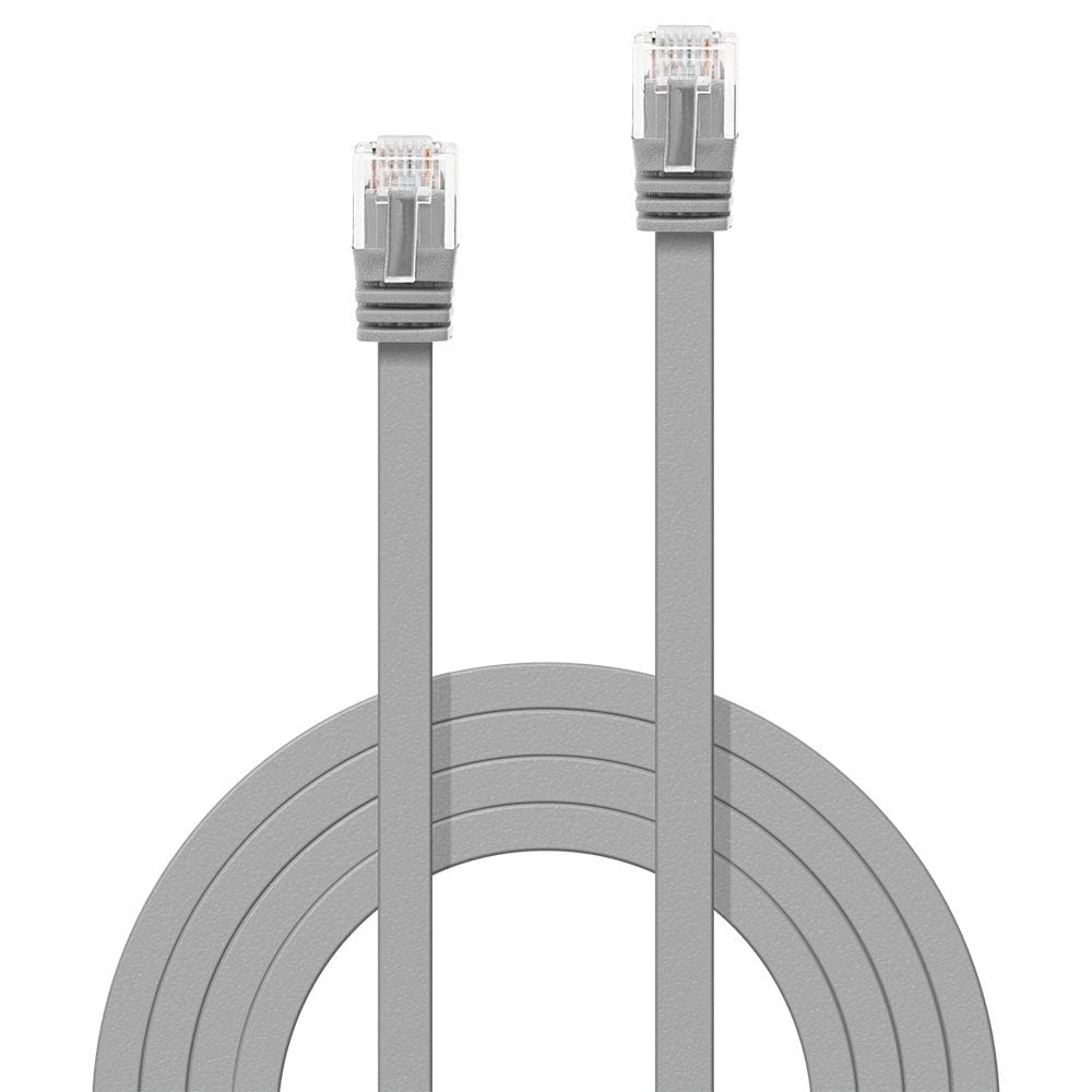 LINDY Cat.6 U/UTP Flat Patch Cable Grey 1m Without Shielding