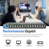 LINKSYS Switch 16 ports Gigabit dont 8 ports POE+
