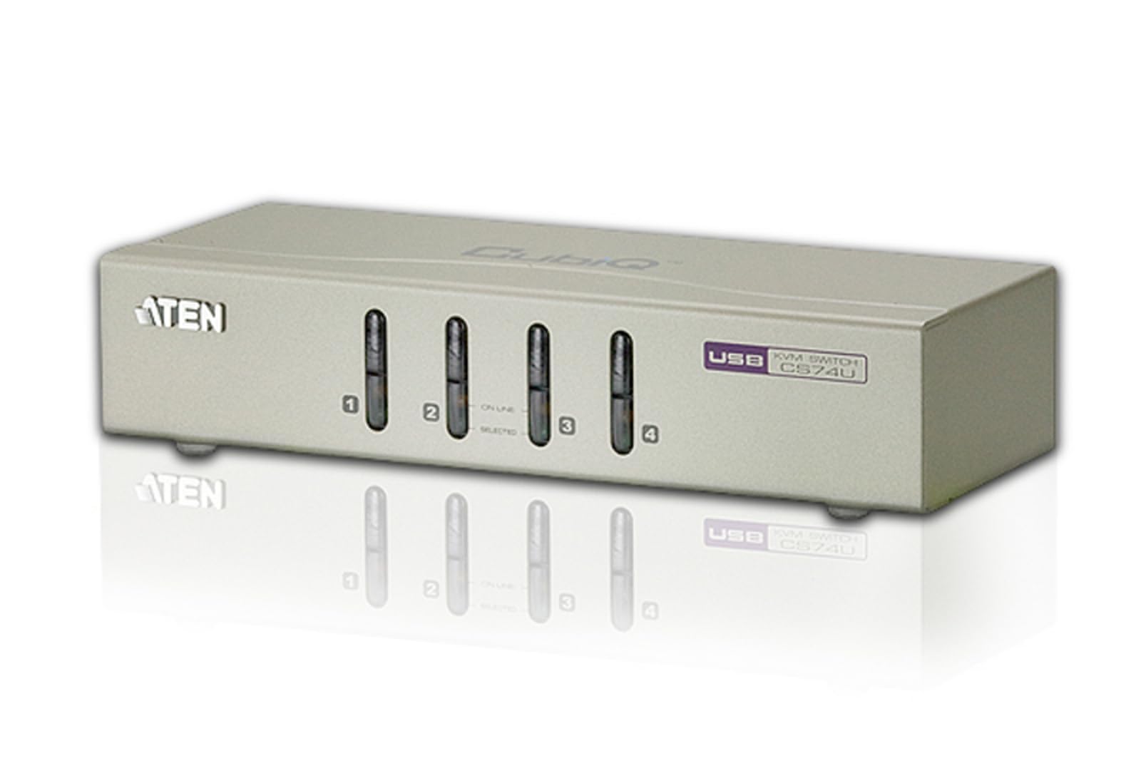 Aten CS74U kvm 4 ports VGA/USB/Audio + cables