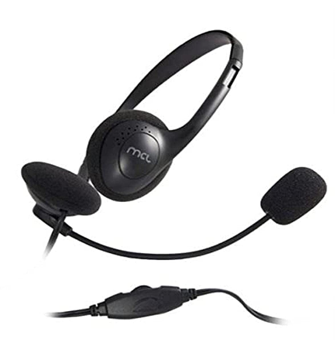 MCL-SAMA Casque stereo avec micro controle volume integre - Noir
