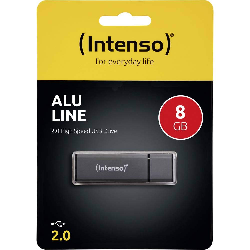 INTENSO Clé USB 2.0 Alu Line - 8 Go Anthracite