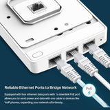 TP-Link Omada EAP235-Wall 1167 Mbit/s Blanc Connexion Ethernet, supportant l'alimentation via ce port (PoE)
