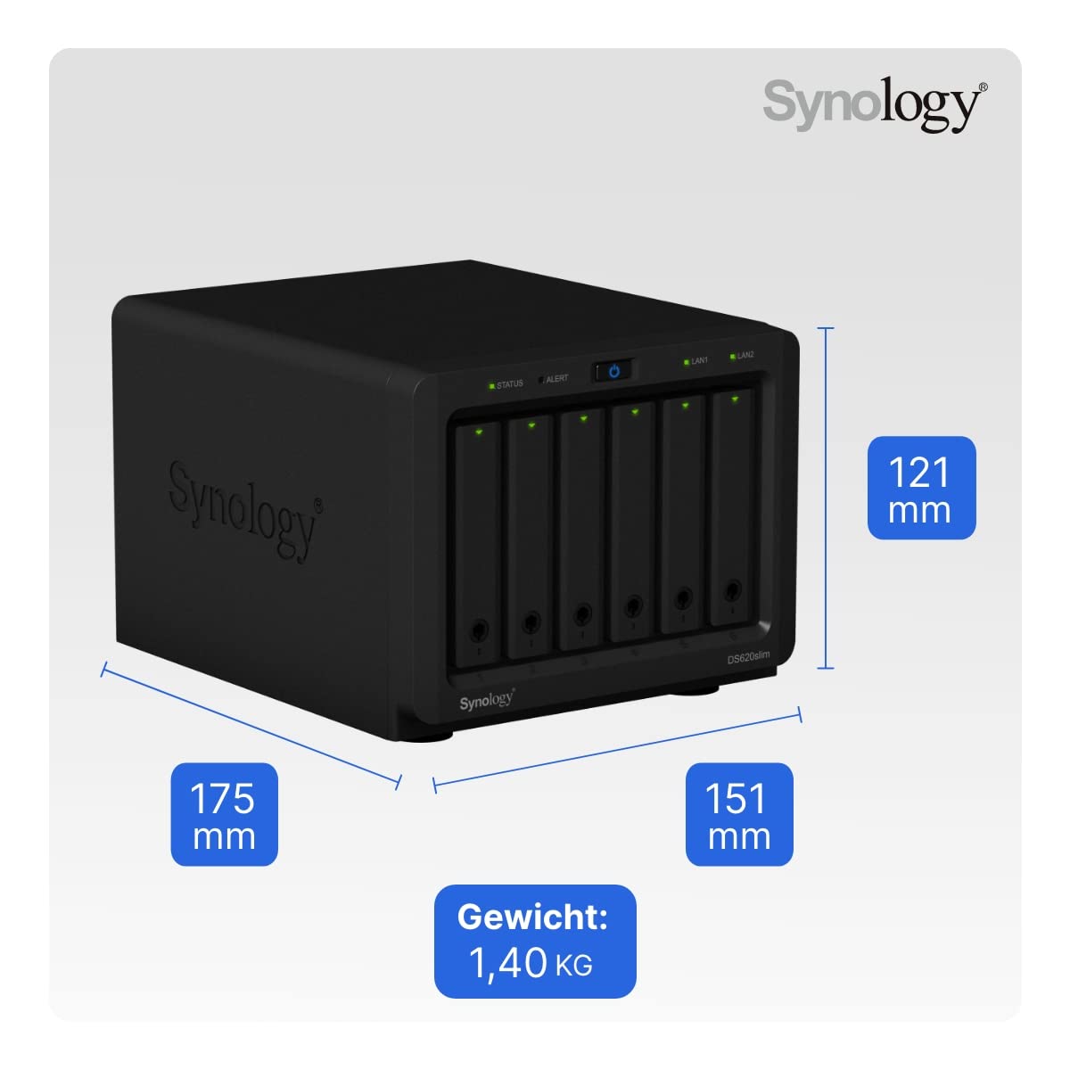 6Bay SlimDesktop NAS Dual Core 2GB Ram