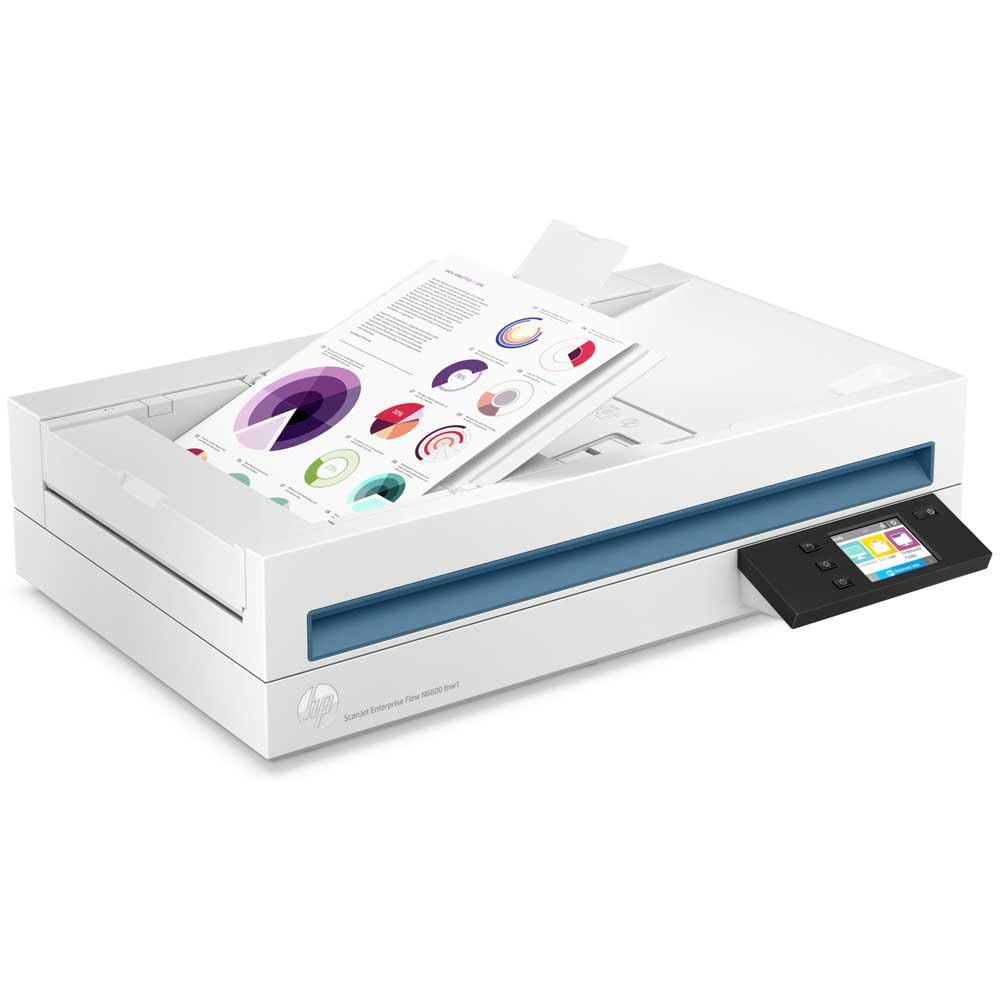 HP ScanJet Enterprise Flow N6600 fnw1 scanner à plat Réseau/USB A4 avec chargeur auto de 100 feuilles - jusqu’à 50 ppm/100ipm