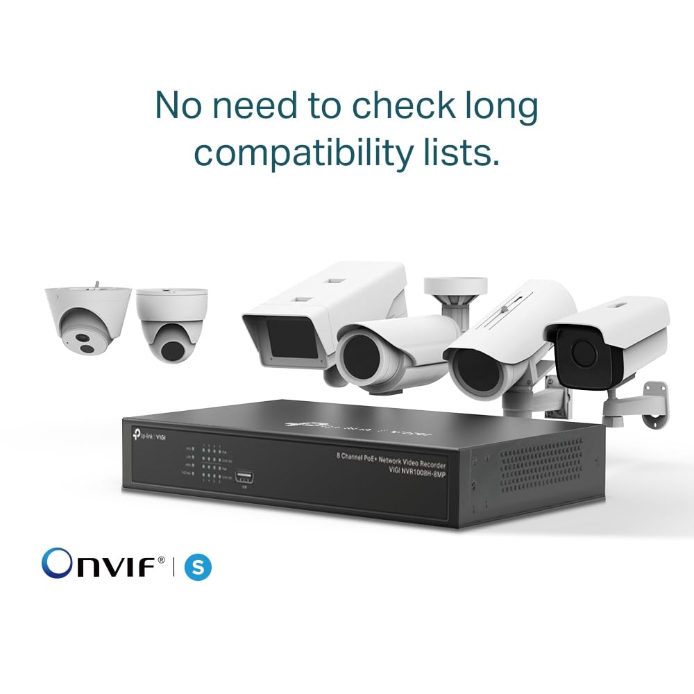TP-LINK VIGI NVR1008H-8MP 8 Channel PoE Network Video Recorder