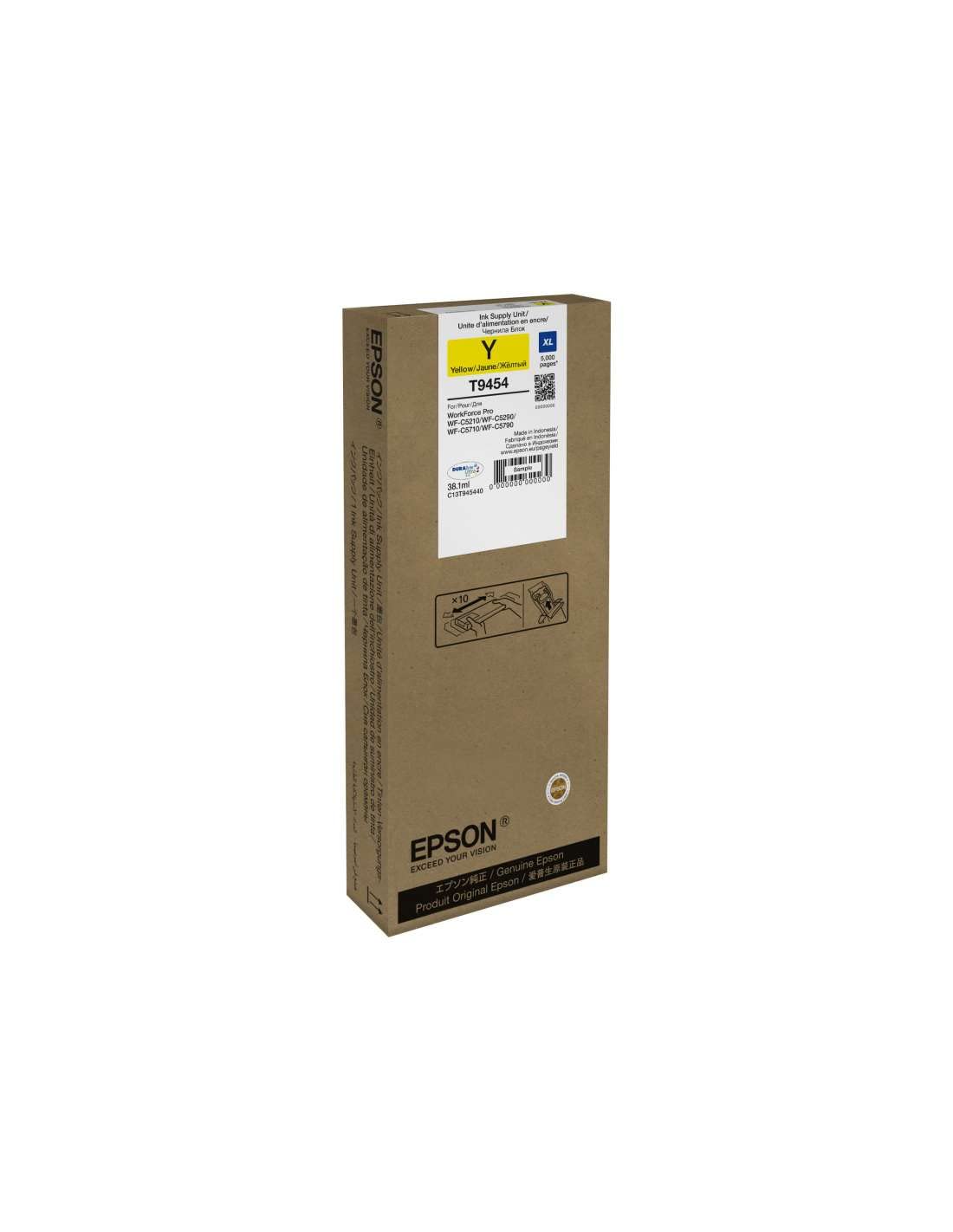 EPSON 2LB WF-C5xxx Series Ink Cartridge XL Yellow 5000s