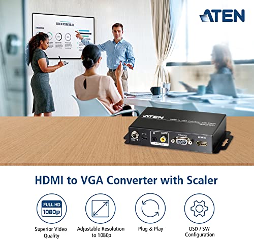 ATEN VC812 CONVERTISSEUR SCALER HDMI VERS VGA+AUDIO