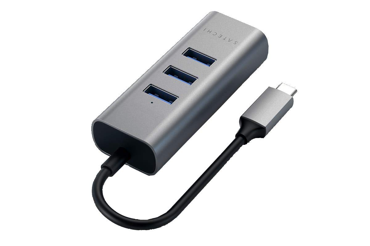 SATECHI Hub TypeC 3xUSB Ethernet Sp.Gray