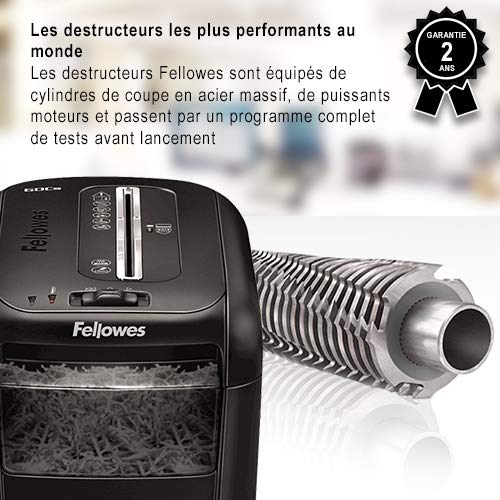 FELLOWES Destructeur Powershred® 60Cs Coupe croisée - Black - 230V