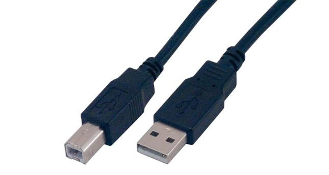 MCL Cable USB 2.0 type A / B male - 3m Noir