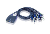 Aten CS64US Mini KVM  4 UC VGA/USB + Audio câbles intégrés