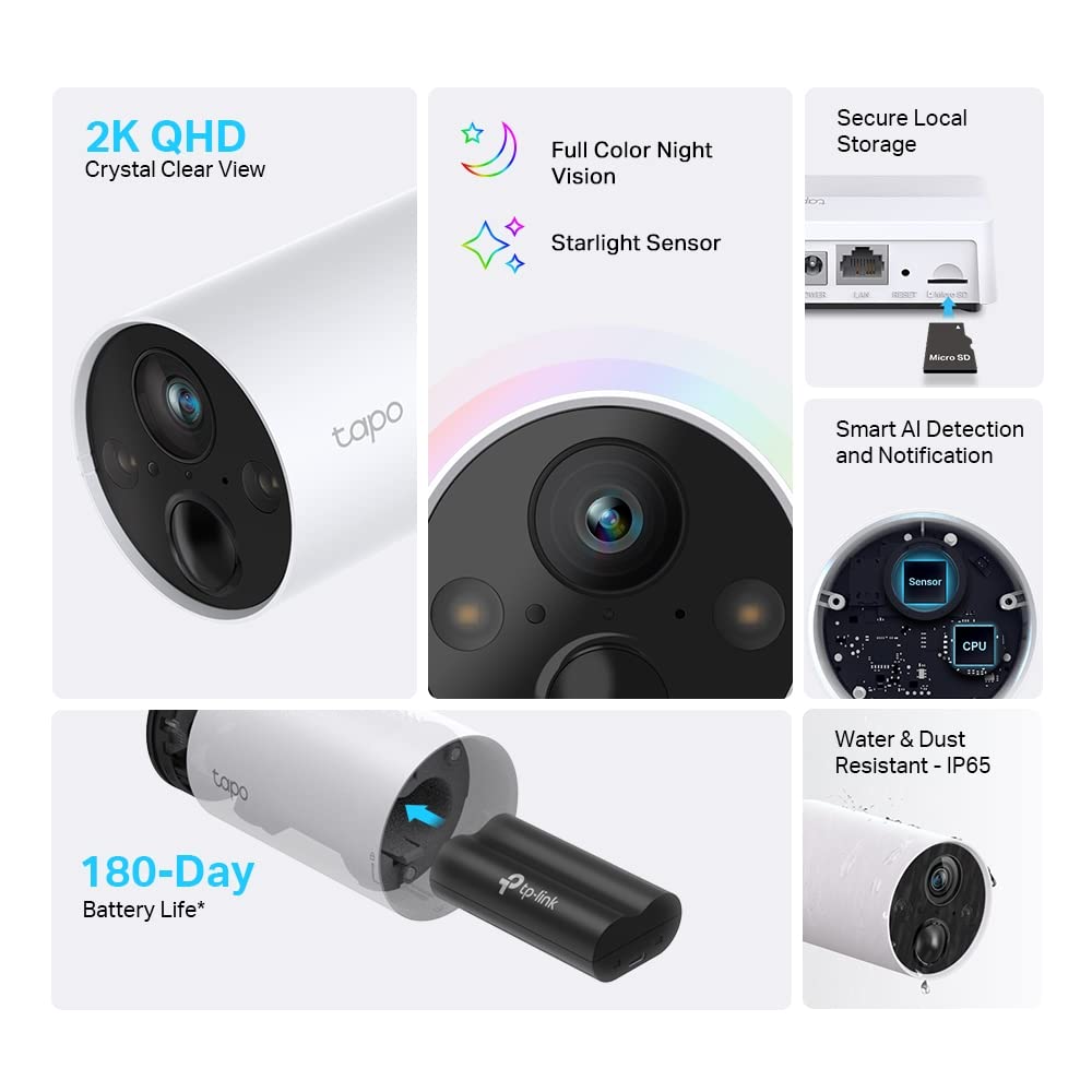 TP-LINK Smart Wire-Free Security Camera 2 Camera System