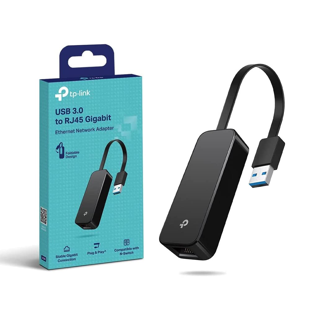 TP-LINK UE306 USB 3.0 to Gigabit Ethernet Network Adapter 1 USB 3.0 Connector 1 Gigabit Ethernet Port Foldable and Portable Design