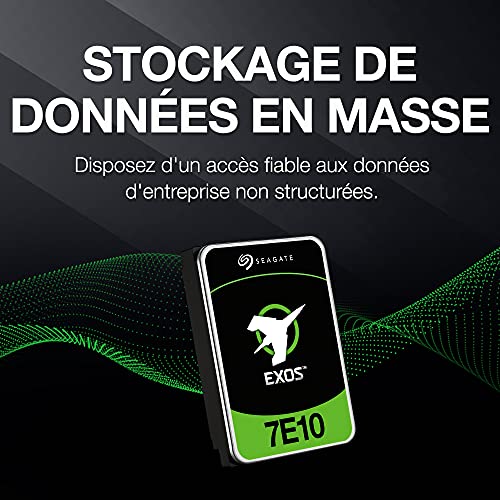 SEAGATE Exos 7E10 SATA 2To 7200tpm 256Mo cache 512e/4KN BLK