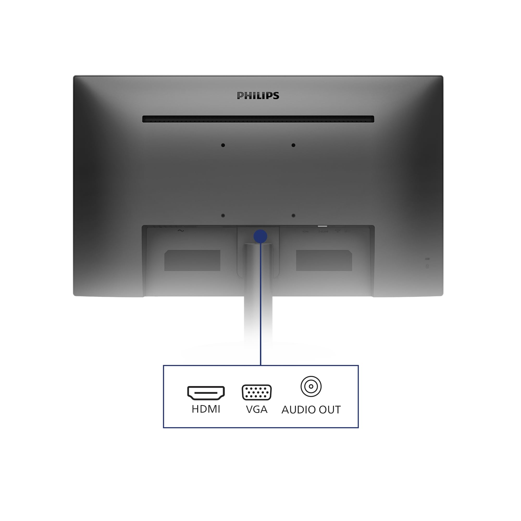 PHILIPS 221V8A/00  Écran LED - 22" - 1920 x 1080 Full HD  @ 75 Hz - VA - 200 cd/m² - 4000:1 - 4 ms - HDMI, VGA - haut-parleurs