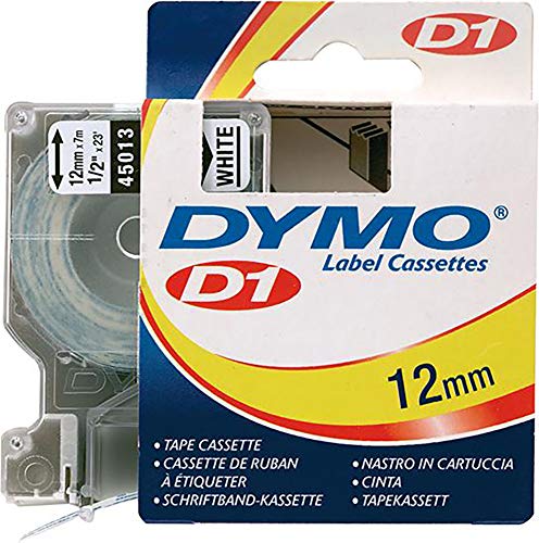 DYMO Ruban D1 - 12 mm noir sur blanc