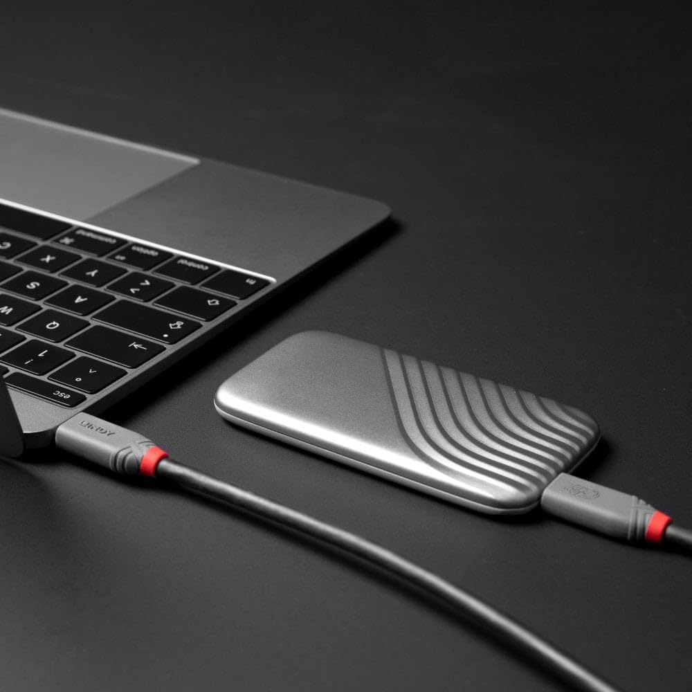 LINDY 2m USB 4 240W Type C Cable Anthra Line