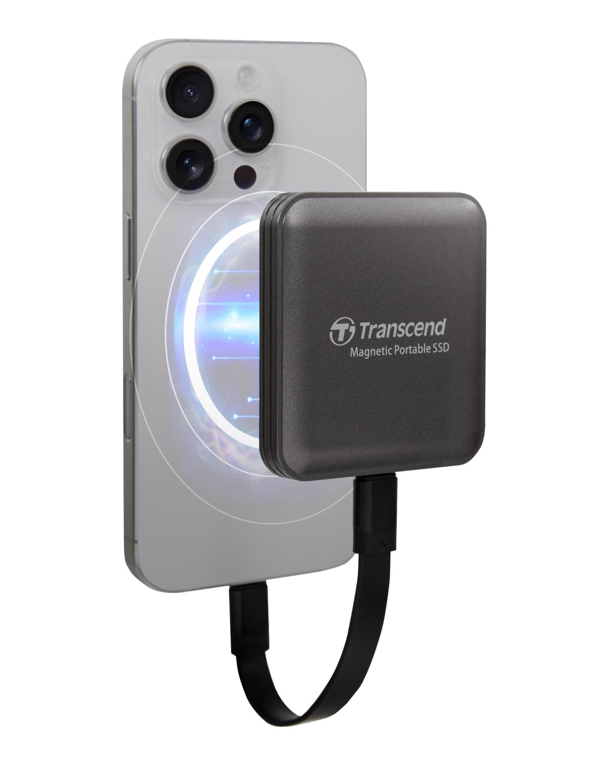 TRANSCEND 4To SSD Externe ESD420C USB 20Gbps Type C Magsafe Gris acier