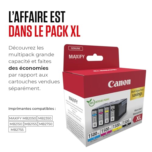 CANON PGI-1500XL Ink Cartridge BK/C/M/Y MULTI