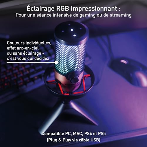 CHERRY Microphone UM 9.0 PRO RGB USB omnidirectionnel