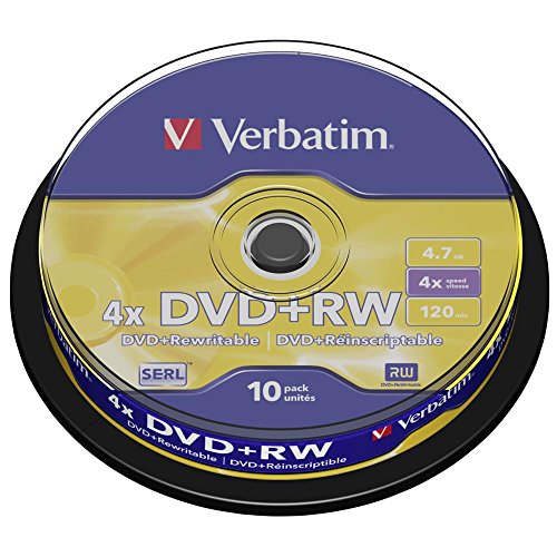 Spindle 10 dvd+rw reinscriptible 4.7Go,4x verbatim