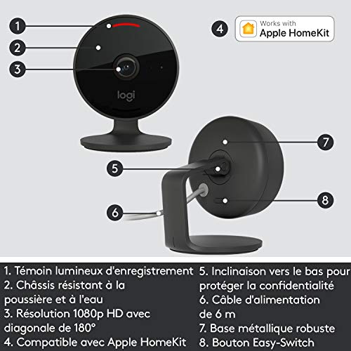 LOGITECH Circle View Network surveillance camera outdoor indoor weatherproof colour Day and Night 1920 x 1080p