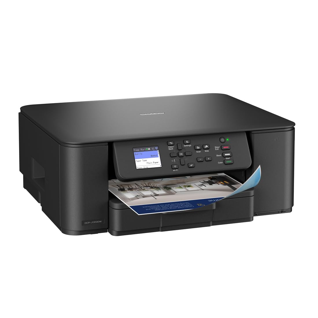 BROTHER DCP-J1310DW Compact 3-in-1 wireless inkjet printer with duplex print 16ppm