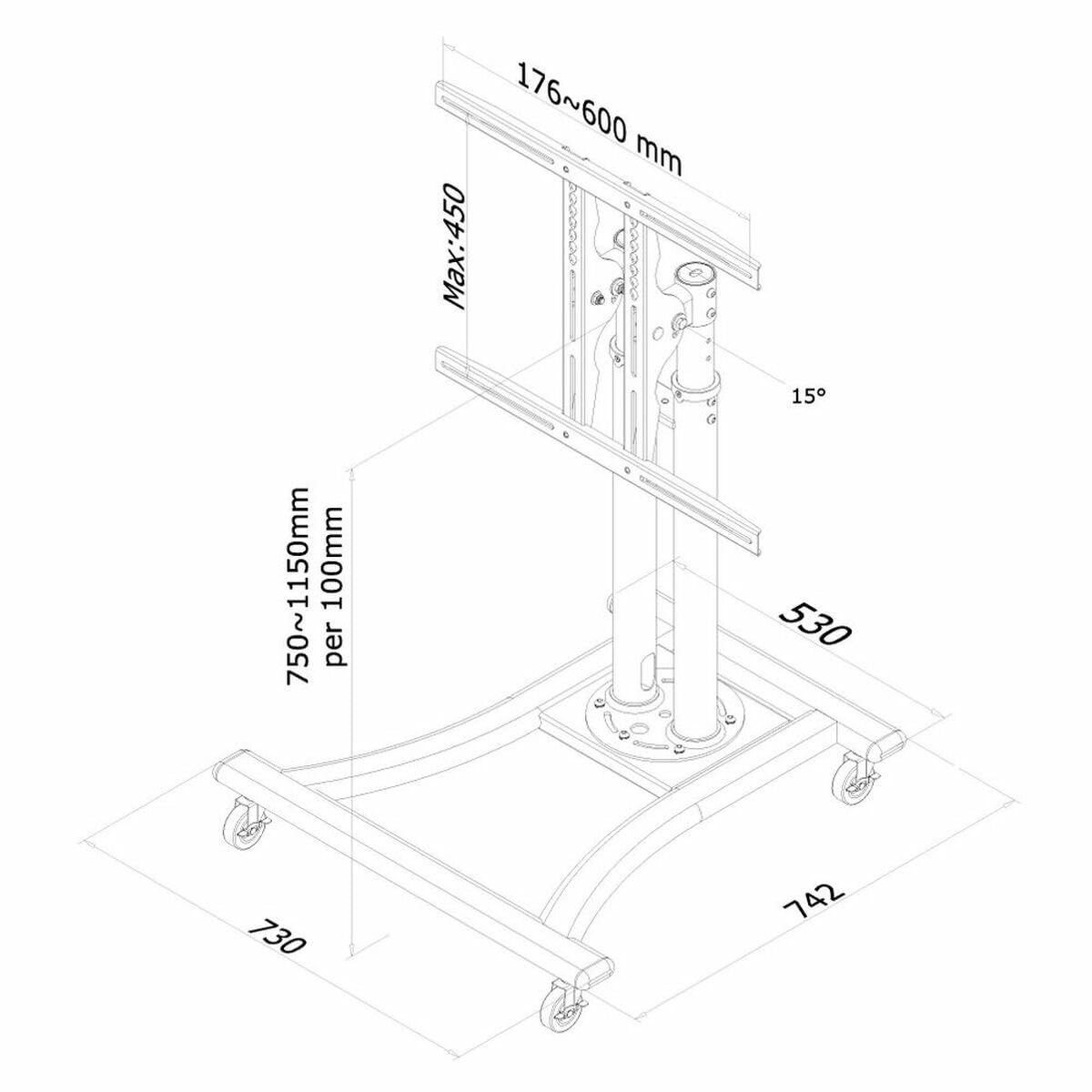 NEOMOUNTS PLASMA-M1200 Chariot pour écran 42-70p