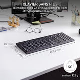 CHERRY Clavier STREAM KEYBOARD WIRELESS noir AZERTY (FR)