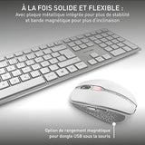 CHERRY Pack clavier & souris DW 9100 sans fil blanc/argent