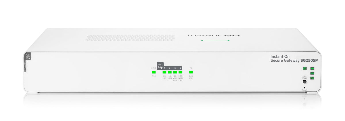 HPE Networking Instant On Secure Gateway 5-port SmartRate 2.5G PoE+ 64W SG2505P EU en
