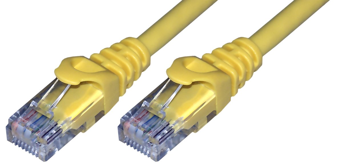MCL FCC6M-0.5M/J - Câble réseau RJ45 cuivre CAT 6 U/UTP - 0.5m Jaune