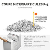 FELLOWES DESTRUCTEUR MICROSHRED LX211 BLANC COUPE MIRCROPARTICULES 230V EU/UK