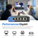 LINKSYS Switch 5 ports Gigabit - Boitier métal