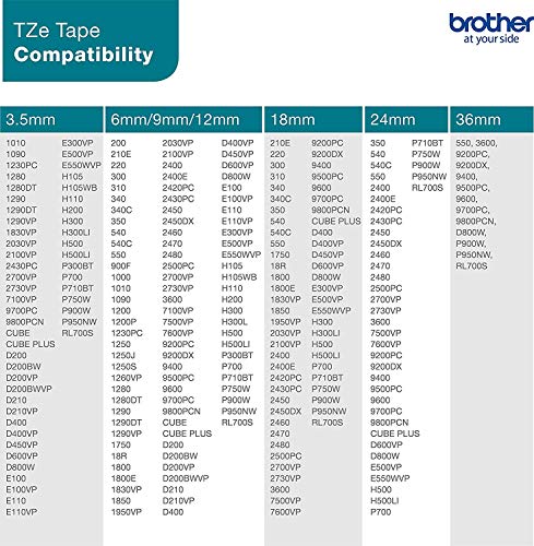 BROTHER P-TOUCH TZE-721 noir sur vert 9mm