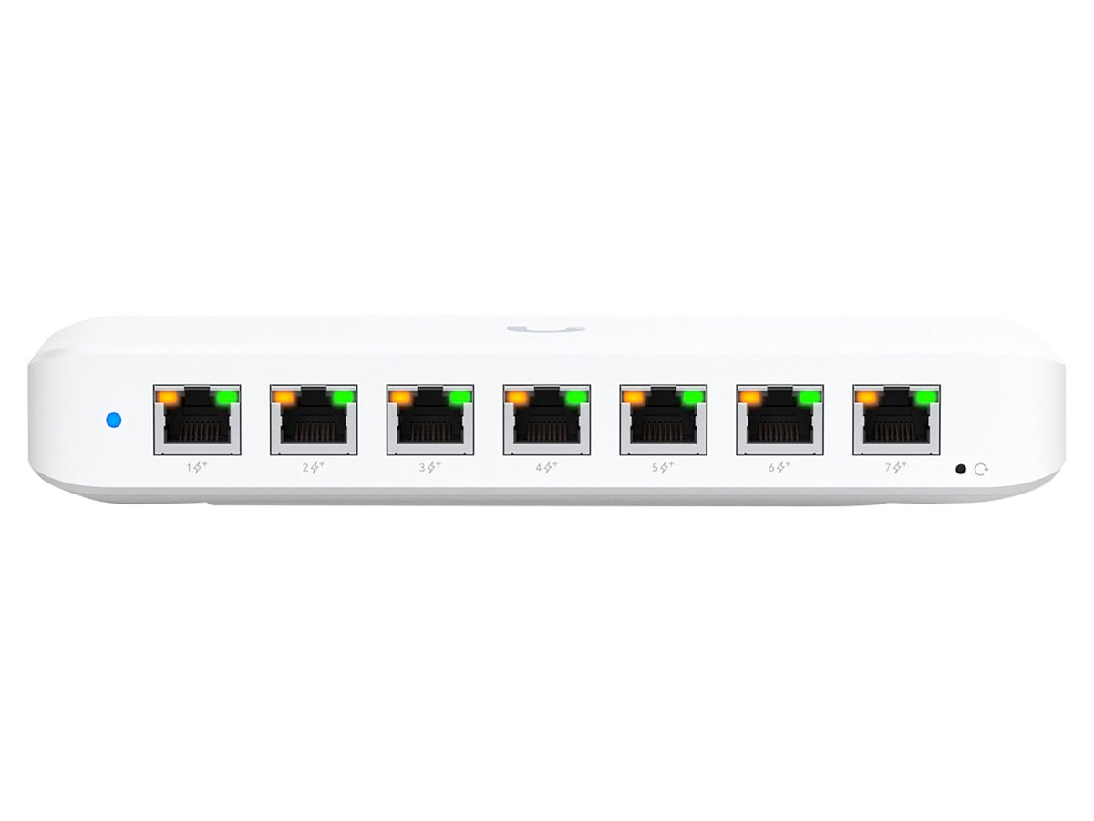 UniFi 8 port GbE PoE+Switch powered by