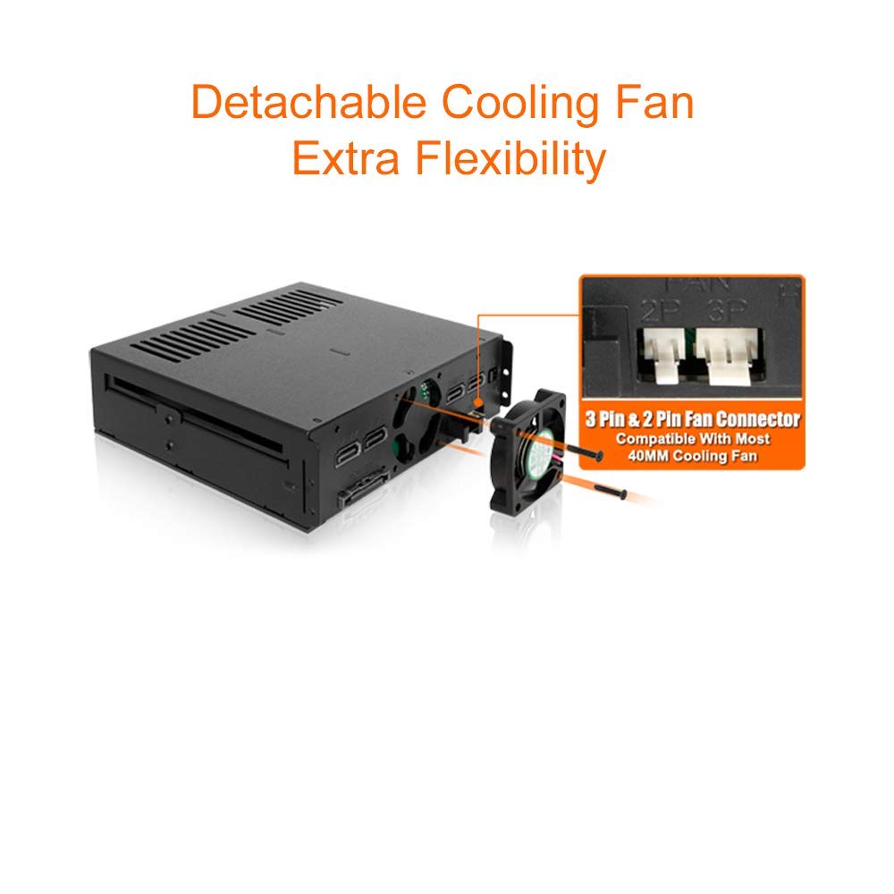 ICY DOCK Backplane MB324SP-B 4 disques SATA/SAS 2"5