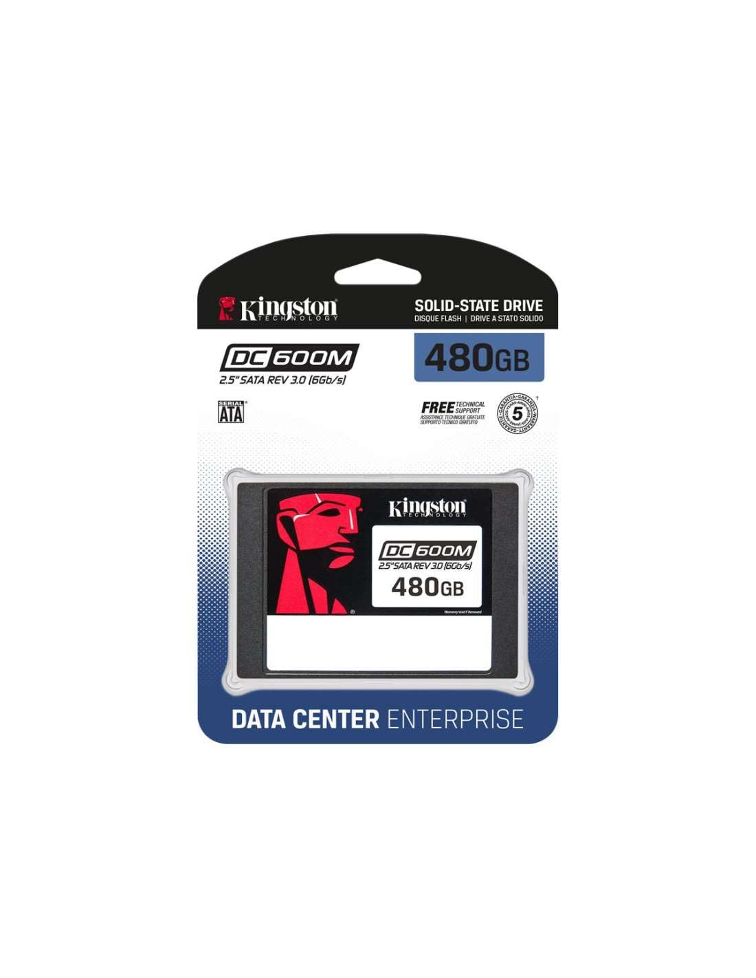 KINGSTON 480Go DC600M 2.5p SATA3 mixed-use data center SSD for enterprise servers and NAS (VMWare Ready)