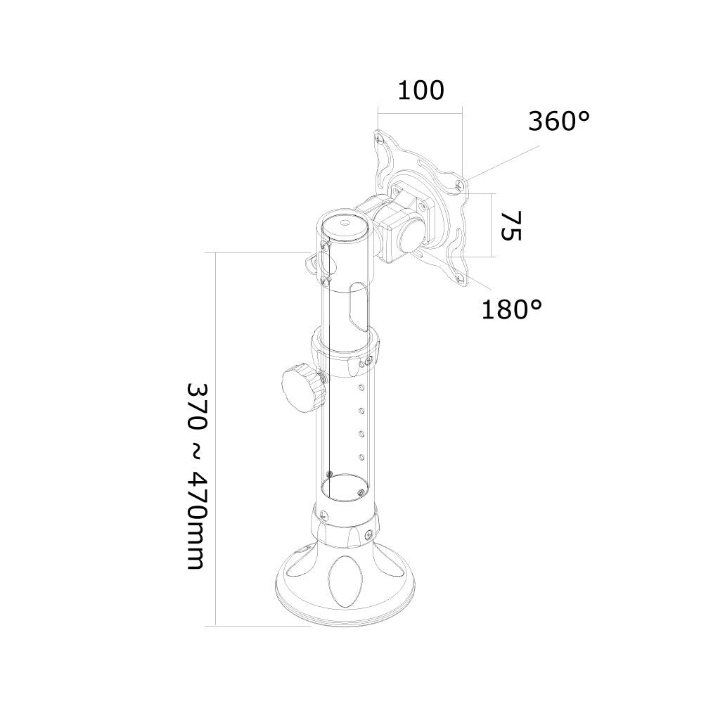NEOMOUNTS FPMA-D025BLACK Support décran à fixer 10-30p - inclinable