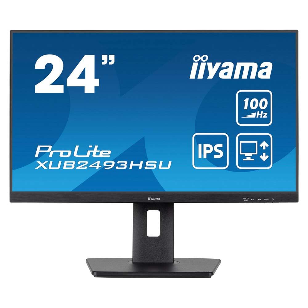 IIYAMA XUB2493HSU-B7 24inch IPS FHD 100Hz 300cd/m2 1ms Speakers HDMI DP 2xUSB 2.0 Speakers 15cm Height Adj. Stand