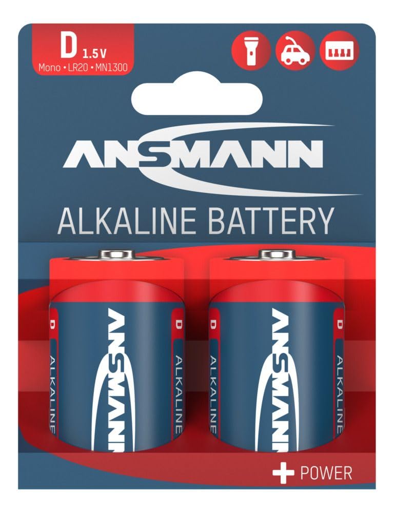 ANSMANN Piles alcalines 1514-0000 LR20 / D blister de 2